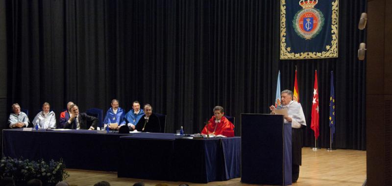 Luis María Anson, durante su discurso de investidura como doctor honoris causa en la Universidad Rey Juan Carlos de Madrid